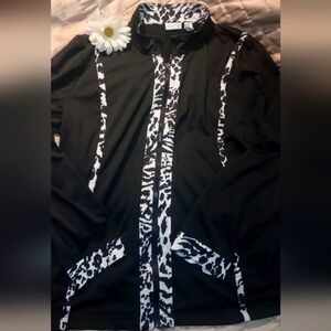 Chicos sz 3/ XL Zynergy Full Zip Jacket ZEBRA, NWOT